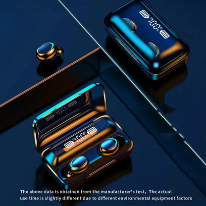 F9 Wireless Earphones LED Dislpaly Binaural TWS Wireless Bluetooth Headset Waterproof Noise Reduction Bluetooth Headphones